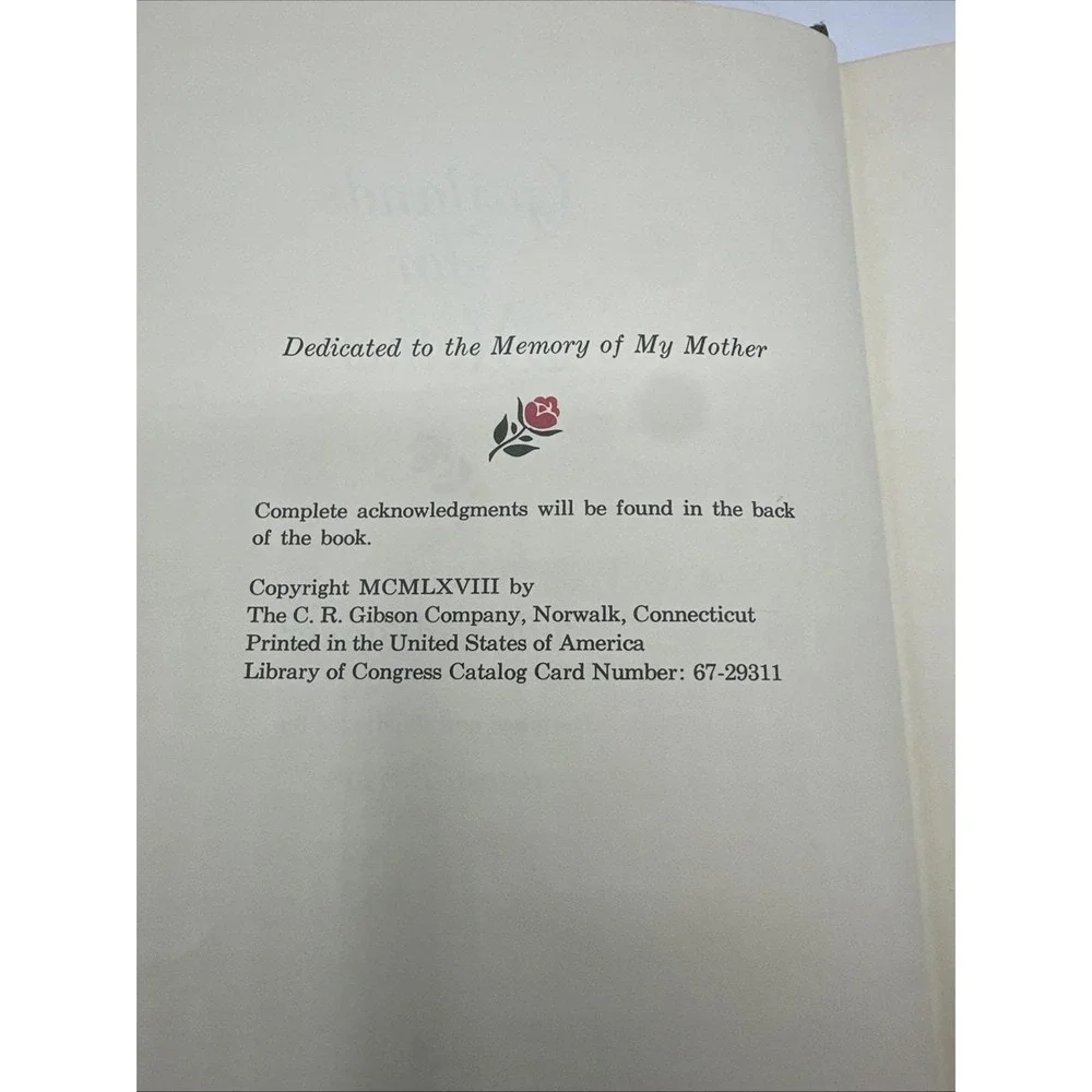 Garlands For Mother Compiled by Ruth H. Wagner Hardcover 1968 Vintage
